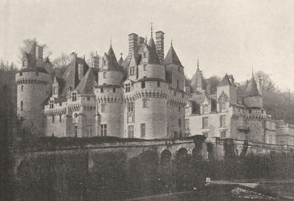 INDRE- ET- LOIRE. Ussé. Chateau 1895 old antique vintage print picture